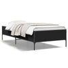 Schwarzes Cierra Bettgestell 90x190cm (Metall und Holz)