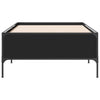 75x190cm Bettgestell Cierra, schwarz (Holz und Metall)