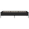 75x190cm Bettgestell Cierra, schwarz (Holz und Metall)