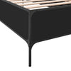 75x190cm Bettgestell Cierra, schwarz (Holz und Metall)