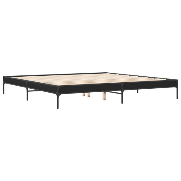 Cierra Bettrahmen 200x200cm schwarz (Holz und Metall)