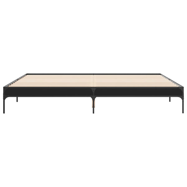 Cierra Bettrahmen 200x200cm schwarz (Holz und Metall)