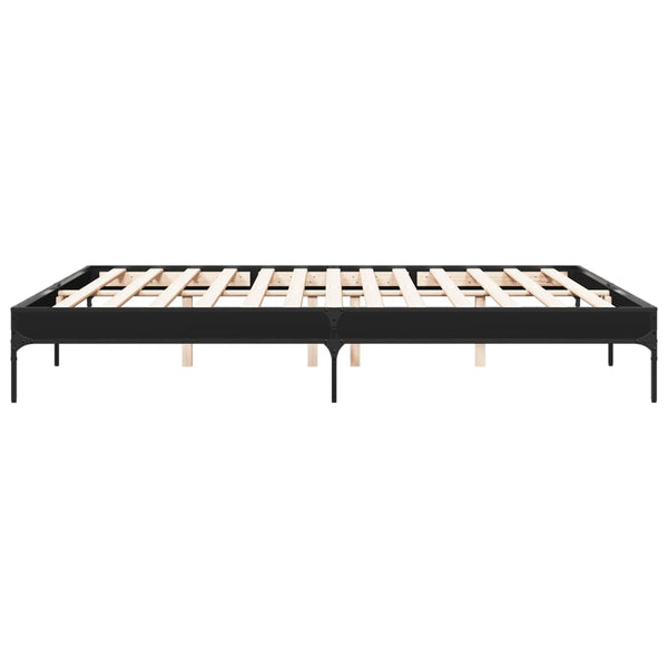 Cierra Bettrahmen 200x200cm schwarz (Holz und Metall)