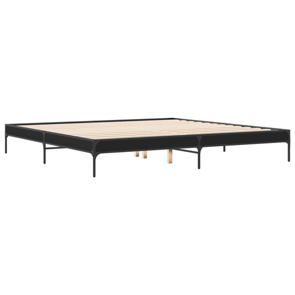 Cierra Bettrahmen 200x200cm schwarz (Holz und Metall)