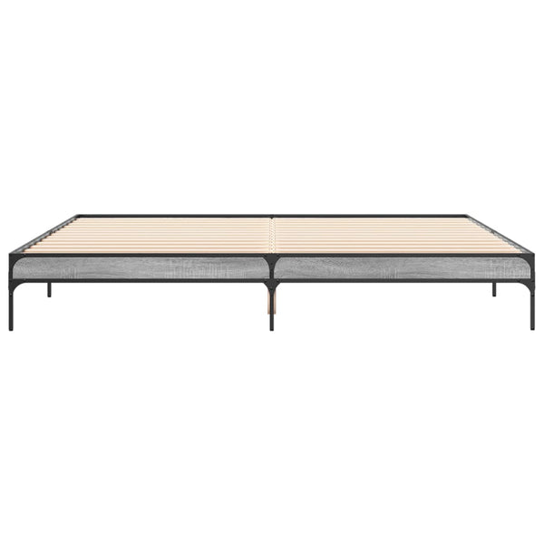 Cierra Bettgestell 200x200cm grau (Holz und Metall)
