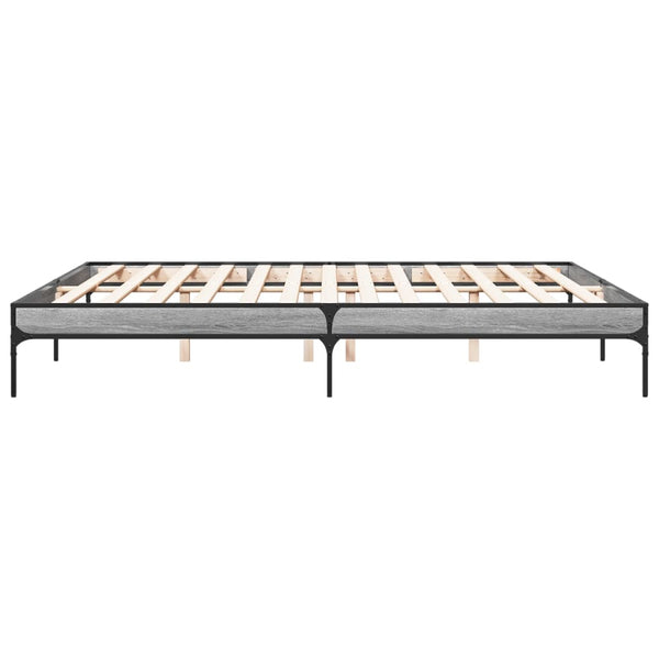 Cierra Bettgestell 200x200cm grau (Holz und Metall)