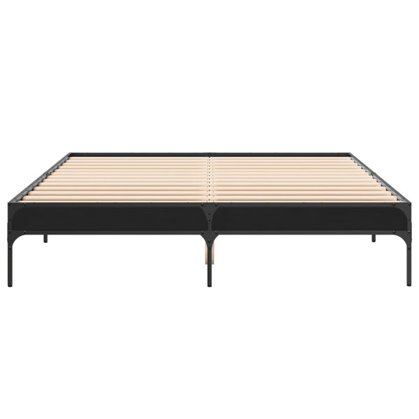 Cierra Bettgestell schwarz 150x200cm (Holz und Metall)
