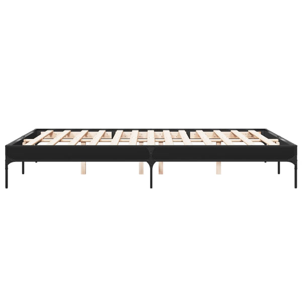 Cierra Bettgestell schwarz 150x200cm (Holz und Metall)
