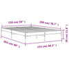 Cierra Bettgestell schwarz 150x200cm (Holz und Metall)