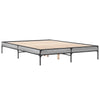 Cierra Bettgestell grau 150x200cm (Holz und Metall)