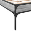 Cierra Bettgestell grau 150x200cm (Holz und Metall)