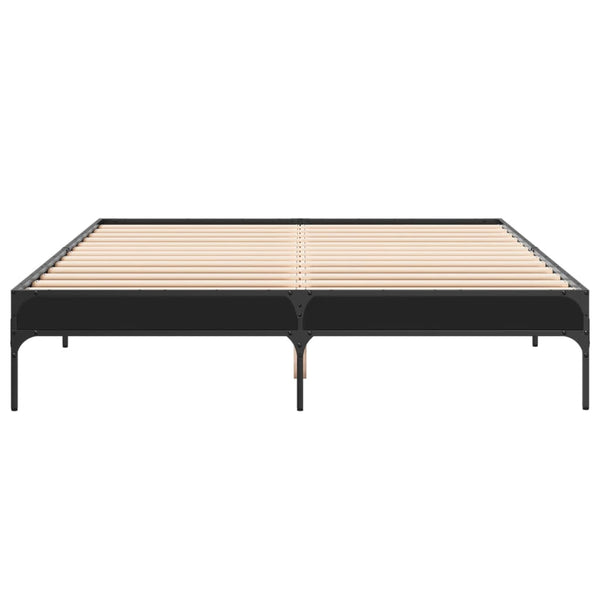 Cierra Bettrahmen 140x200cm schwarz (Holz und Metall)