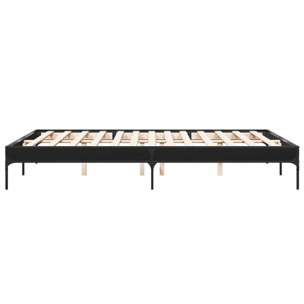 Cierra Bettrahmen 140x200cm schwarz (Holz und Metall)