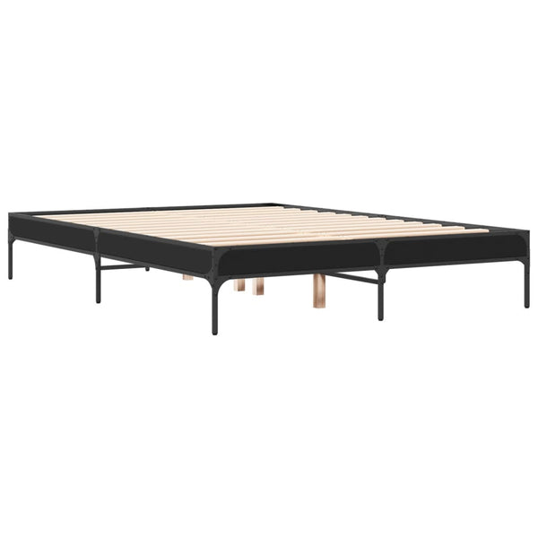 Cierra Bettgestell schwarz 120x200cm (Holz und Metall)