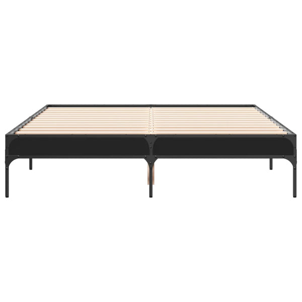Cierra Bettgestell schwarz 120x200cm (Holz und Metall)