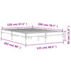 Cierra Bettgestell schwarz 120x200cm (Holz und Metall)