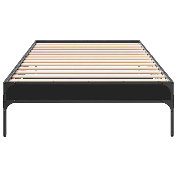 Cierra Bettgestell schwarz 100x200cm (Holz und Metall)
