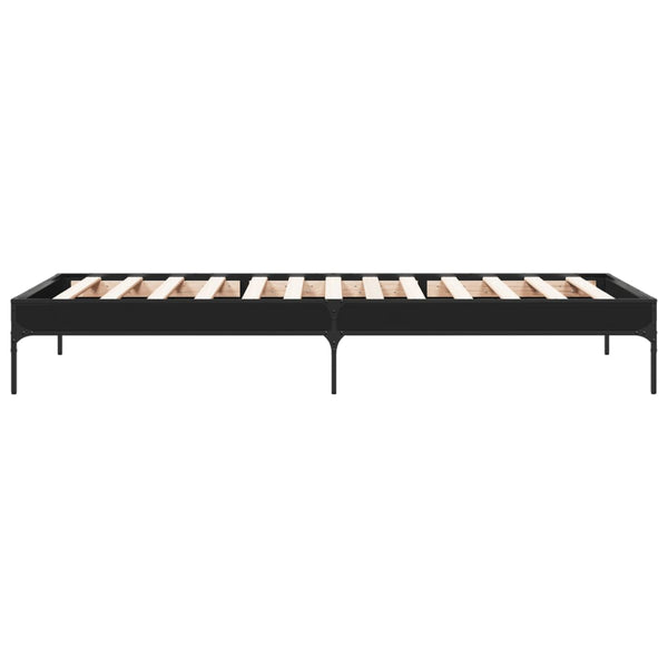 Cierra Bettgestell schwarz 100x200cm (Holz und Metall)