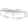 Cierra Bettgestell schwarz 100x200cm (Holz und Metall)