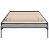 Cierra graues Bettgestell 90x200cm (Holz und Metall)