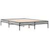 Cierra Bettrahmen Grau 140x190cm (Holz und Metall)