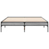 Cierra Bettrahmen Grau 140x190cm (Holz und Metall)