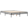 Cierra Bettrahmen Grau 140x190cm (Holz und Metall)