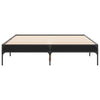 Schwarzes Bettgestell Cierra 135x190cm (Holz und Metall)