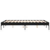 Schwarzes Bettgestell Cierra 135x190cm (Holz und Metall)