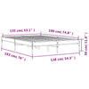 Schwarzes Bettgestell Cierra 135x190cm (Holz und Metall)