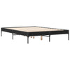 Bettgestell Cierra schwarz 120x190cm (Holz und Metall)