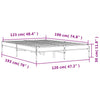 Bettgestell Cierra schwarz 120x190cm (Holz und Metall)