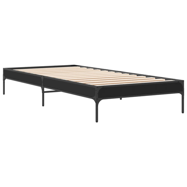 Cierra Bettgestell schwarz 90x190cm (Holz und Metall)