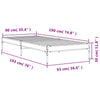 Cierra Bettgestell schwarz 90x190cm (Holz und Metall)