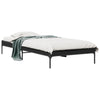 Cierra schwarzes Bettgestell 75x190cm (Holz und Metall)