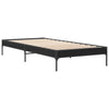 Cierra schwarzes Bettgestell 75x190cm (Holz und Metall)