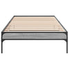 Cierra graues Bettgestell 75x190cm (Holz und Metall)