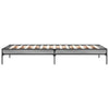Cierra graues Bettgestell 75x190cm (Holz und Metall)