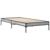 Cierra graues Bettgestell 75x190cm (Holz und Metall)