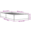 Schwarzes Bettgestell Nerciu 100x200cm (Holz und Metall)