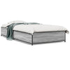 Graues Bettgestell Nerciu 100x200cm (Holz und Metall)