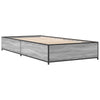 Graues Bettgestell Nerciu 100x200cm (Holz und Metall)