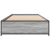 Graues Bettgestell Nerciu 100x200cm (Holz und Metall)