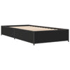 Bettrahmen Nerciu 90x190cm in Schwarz (Holz und Metall)