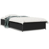Schwarzes Bettgestell Nerciu 75x190cm (Holz und Metall)