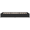 Schwarzes Bettgestell Nerciu 75x190cm (Holz und Metall)
