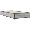 75x190cm graues Bettgestell Nerciu (Holz und Metall)