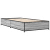 75x190cm graues Bettgestell Nerciu (Holz und Metall)