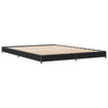 Nerciu Bettgestell schwarz 135x190cm (Metall und Holz)