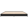 Nerciu Bettgestell schwarz 135x190cm (Metall und Holz)